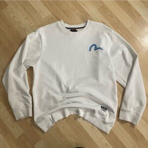 Evisu white selvedge cotton crewneck size XXL fits Size L
